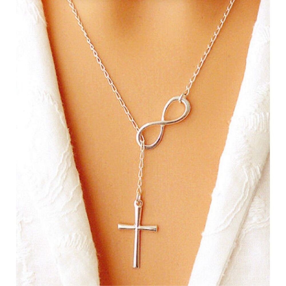 Cross Lariat Necklace